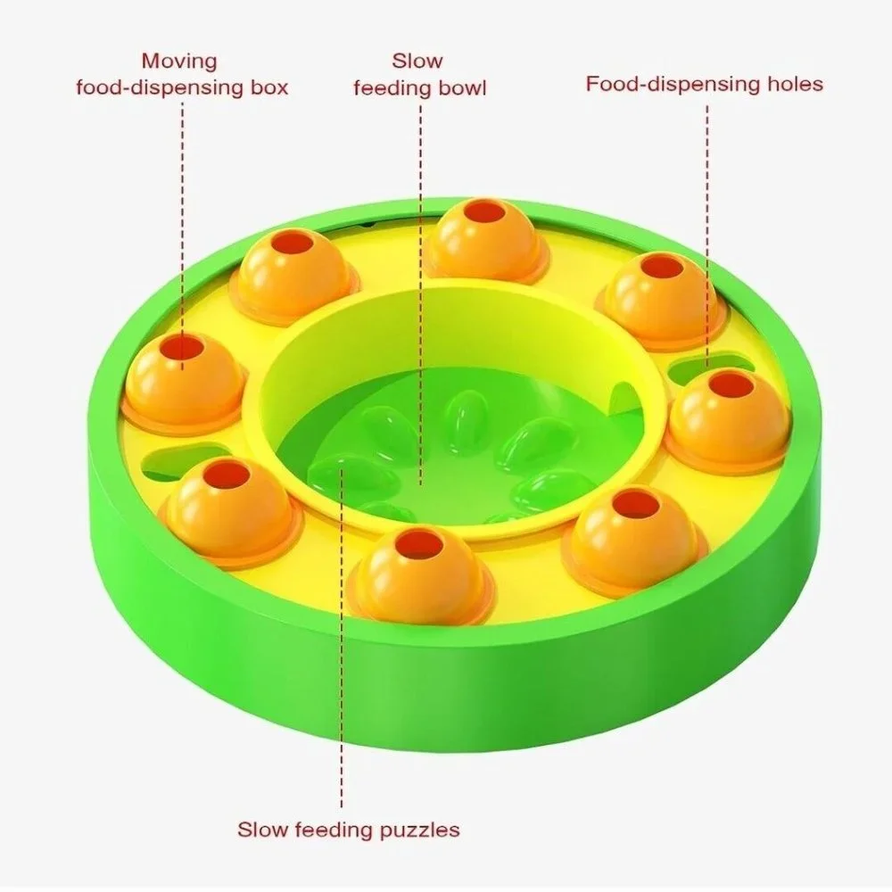 Slow Feeder Dog Bowl (Green). A081